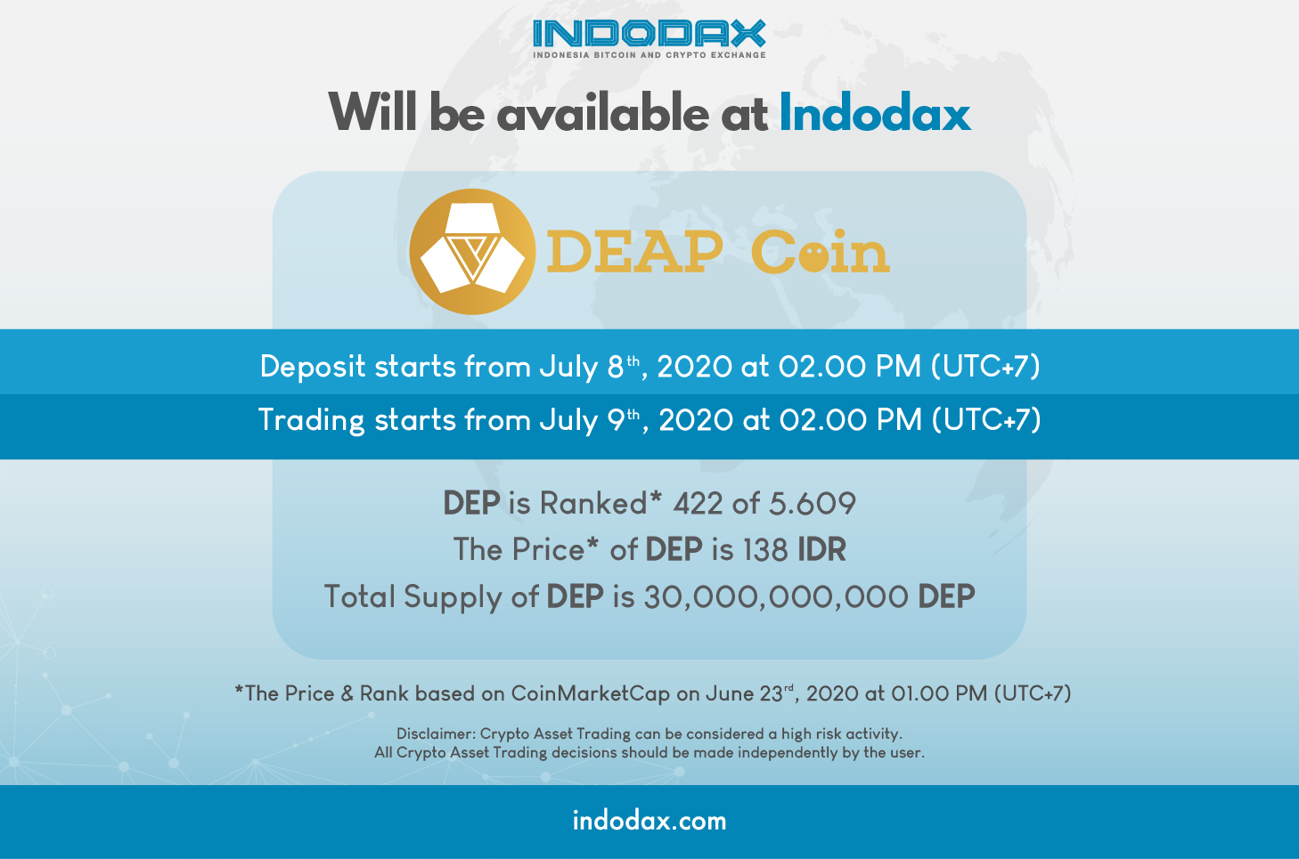 DEP Listing on Indodax