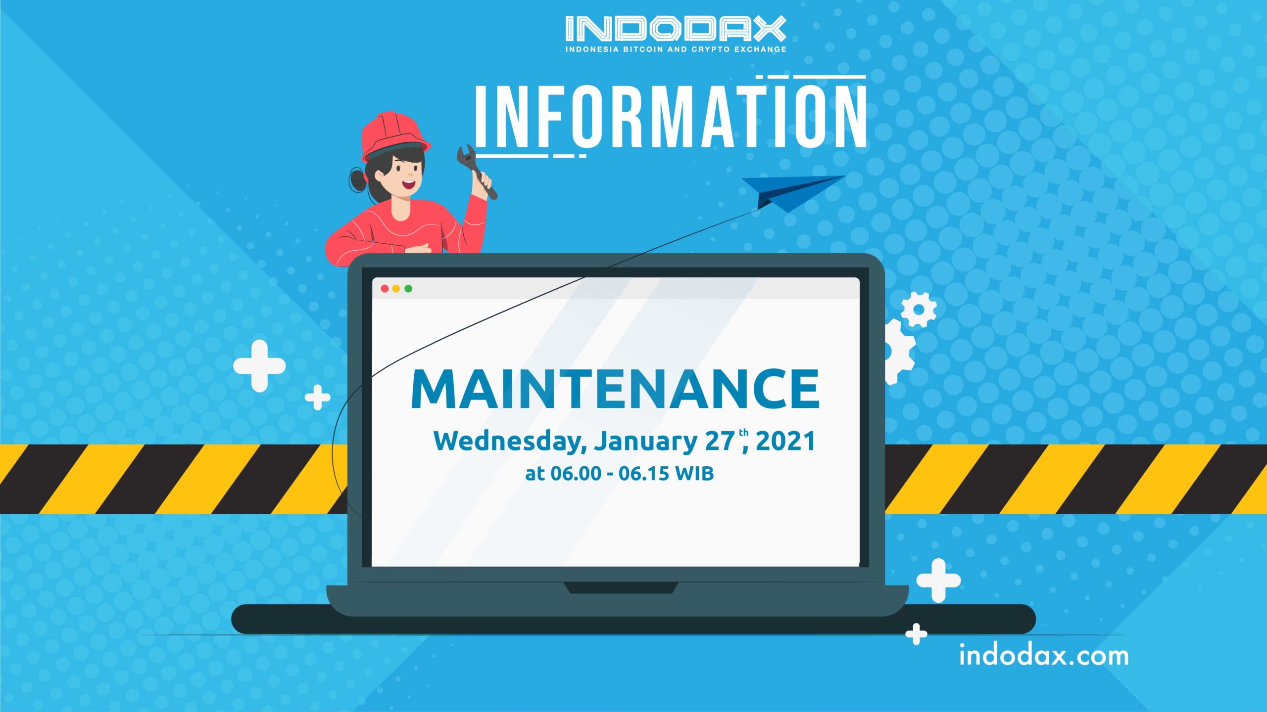 Indodax Maintenance Information Januari 27th, 2021