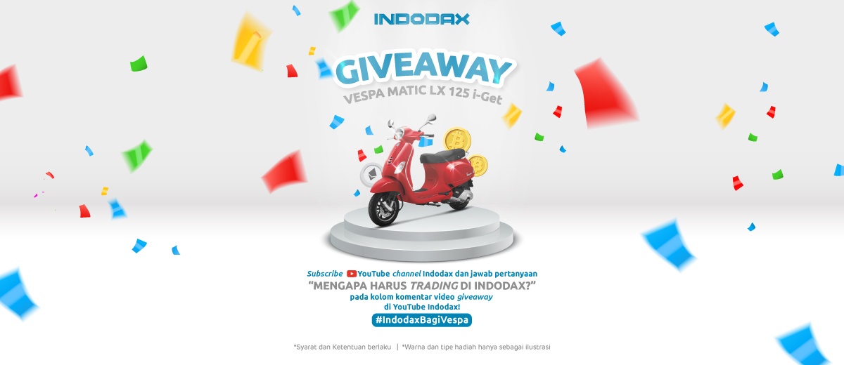 Indodax Giveaway Vespa Matic