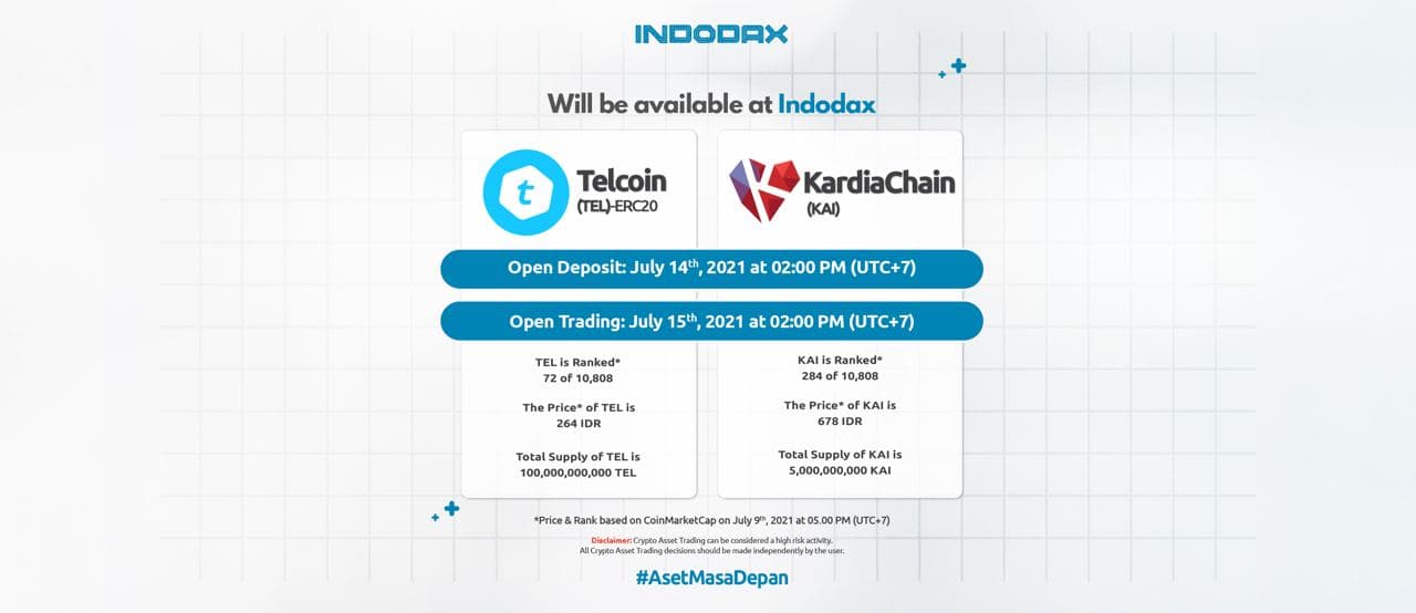 TEL & KAI Listing on Indodax