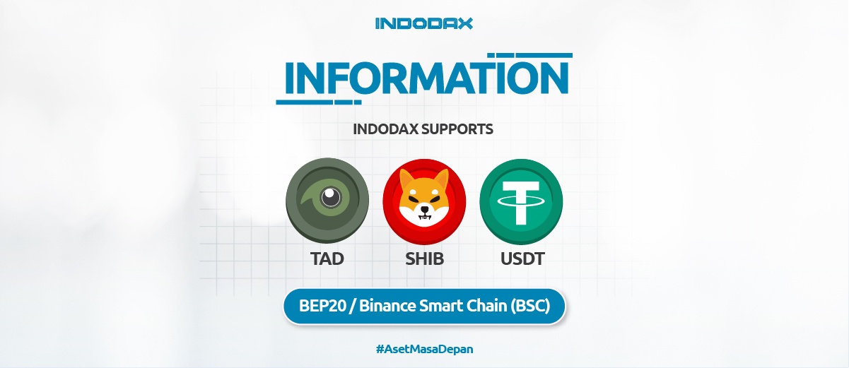 Indodax Support TAD SHIB & USDT BEP20