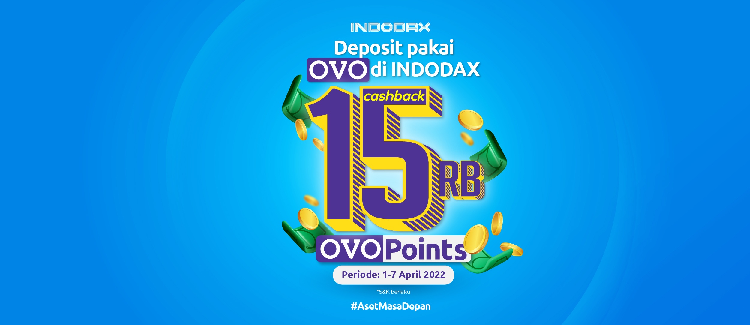 Deposit Pakai OVO di Indodax dapat Cashback 15rb