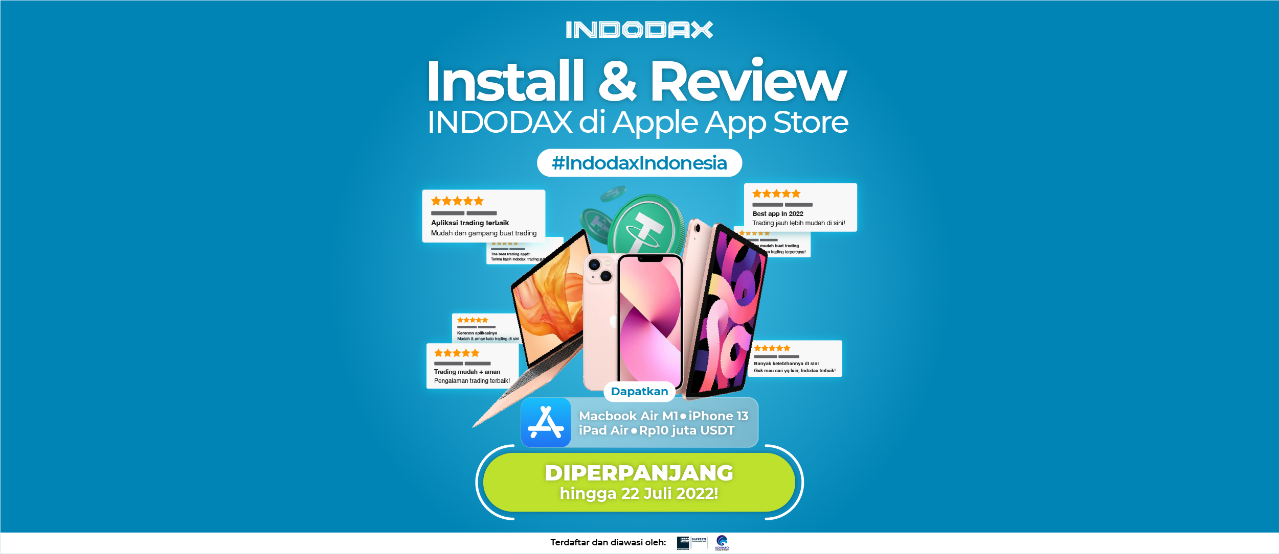 Install & Review Indodax di Apple App Store