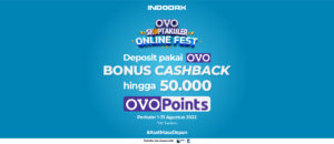 Deposit pakai OVO di INDODAX dan dapatkan bonus cashback hingga 50.000 OVO Points