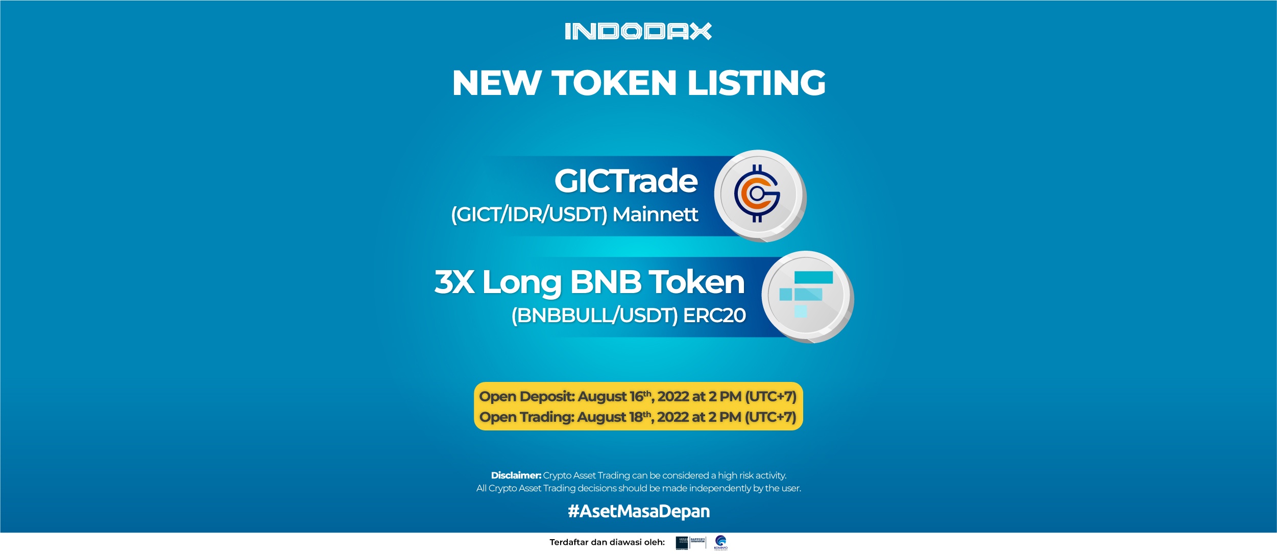 GICT & BNBULL Listing On INDODAX
