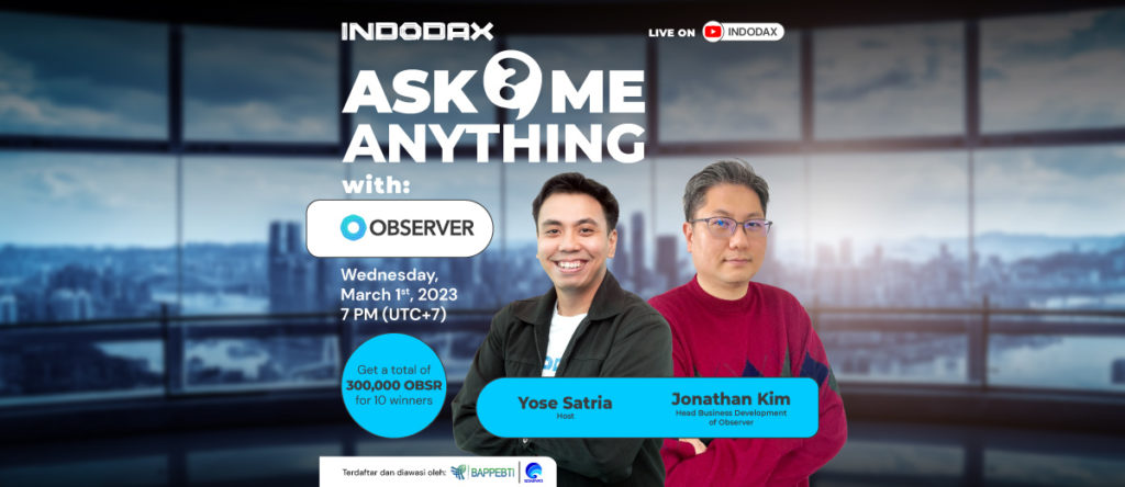 Ask Me Anything Session With Obsr Live Di Youtube Channel Indodax