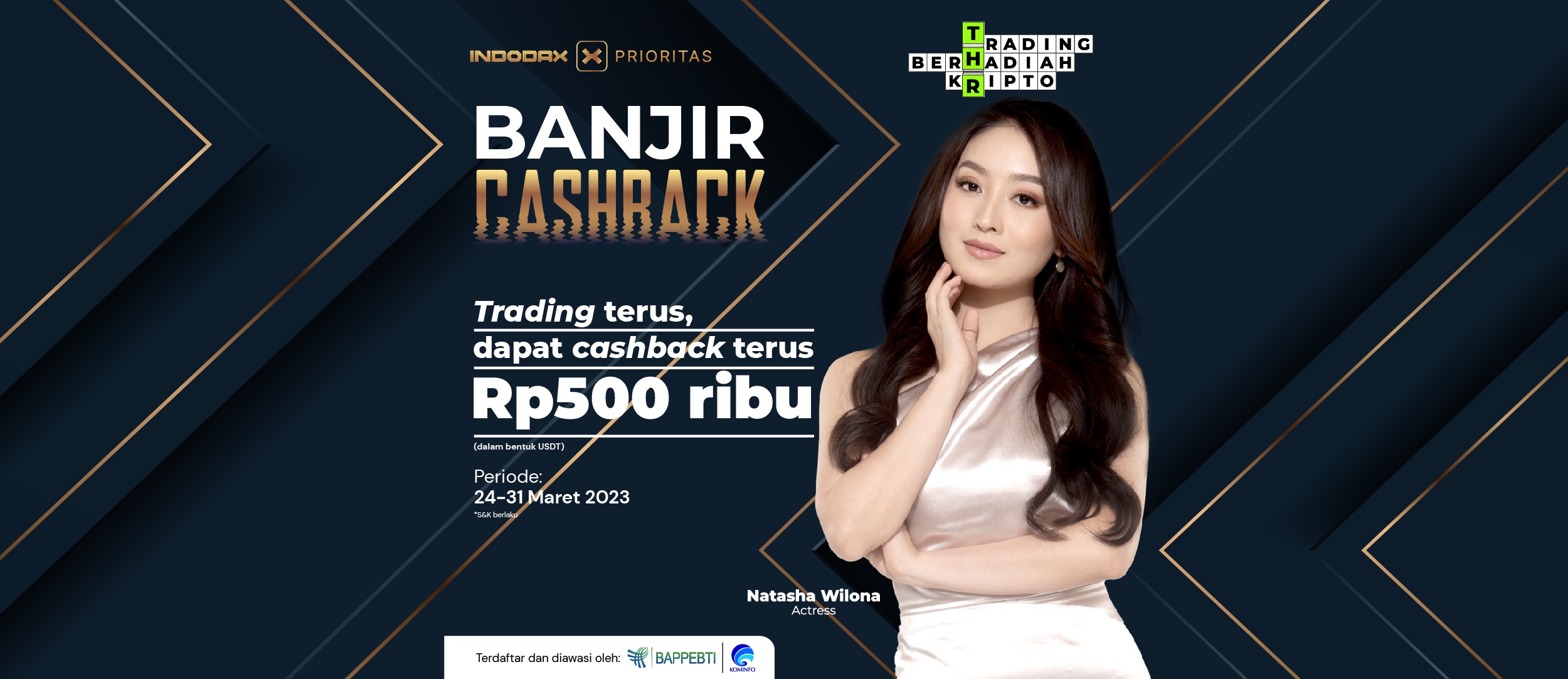 Promo Banjir Cashback dari INDODAX sudah dimulai lho! And bisa mendapatkan Cashback THR dari INDODAX senilai Rp500.000 dengan membeli aset apapun senilai minimum Rp50.000.000,-.