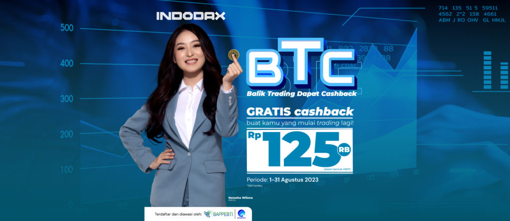 Ayo kembali trading di INDODAX dan kamu berkesempatan mendapatkan Cashback USDT senilai Rp125.000,- dalam ini. Caranya mudah, kamu hanya perlu melakukan pembelian aset apapun dalam pairing IDR (kecuali stable coin) dengan nilai minimum Rp1.000.000,- selama periode berlangsung.