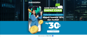 Kabar baik untuk kamu para pencari cuan! Dapatkan Komisi 10% plus bonus hadiah USDT senilai Rp30.000,- untuk 300 member tercepat yang berhasil mendapatkan minimal 1 (satu) member referral. Kamu bisa bagikan kode referral kamu yang dapat dilihat di aplikasi INDODAX kamu lho!