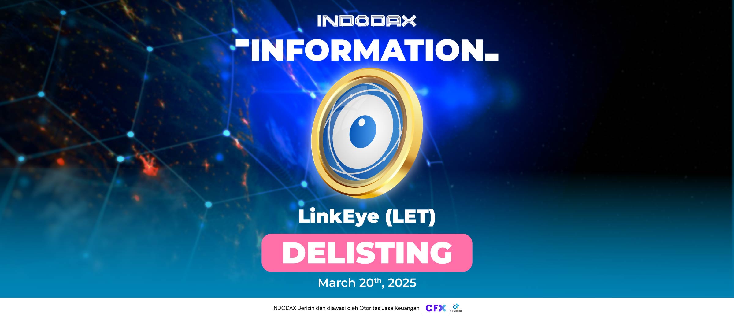 Informasi Delisting: LinkEye (LET)